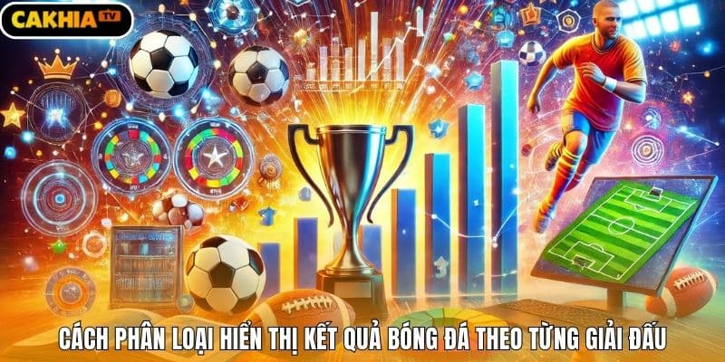 Cách phân loại hiển thị kết quả bóng đá theo từng giải đấu