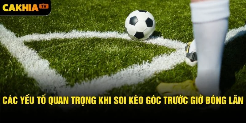 Các yếu tố quan trọng khi soi kèo góc trước giờ bóng lăn