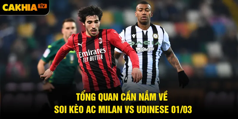 Tổng quan cần nắm về soi kèo AC Milan vs Udinese 01/03