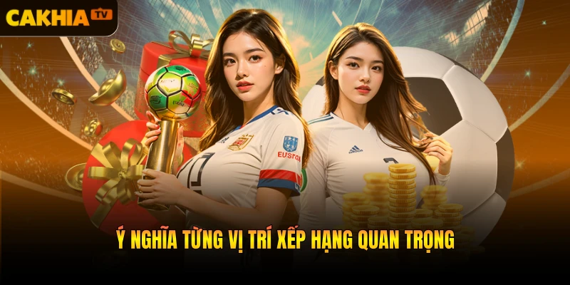 Ý nghĩa từng vị trí xếp hạng quan trọng