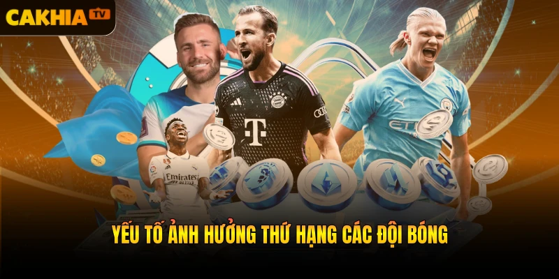 Yếu tố ảnh hưởng thứ hạng các đội bóng